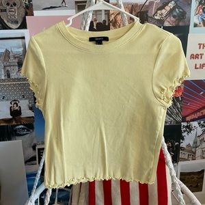 Yellow frill tee